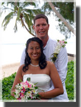 Robert and Louise on the east side of the island