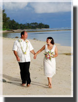 Ulrich and Corina on the west side of the island